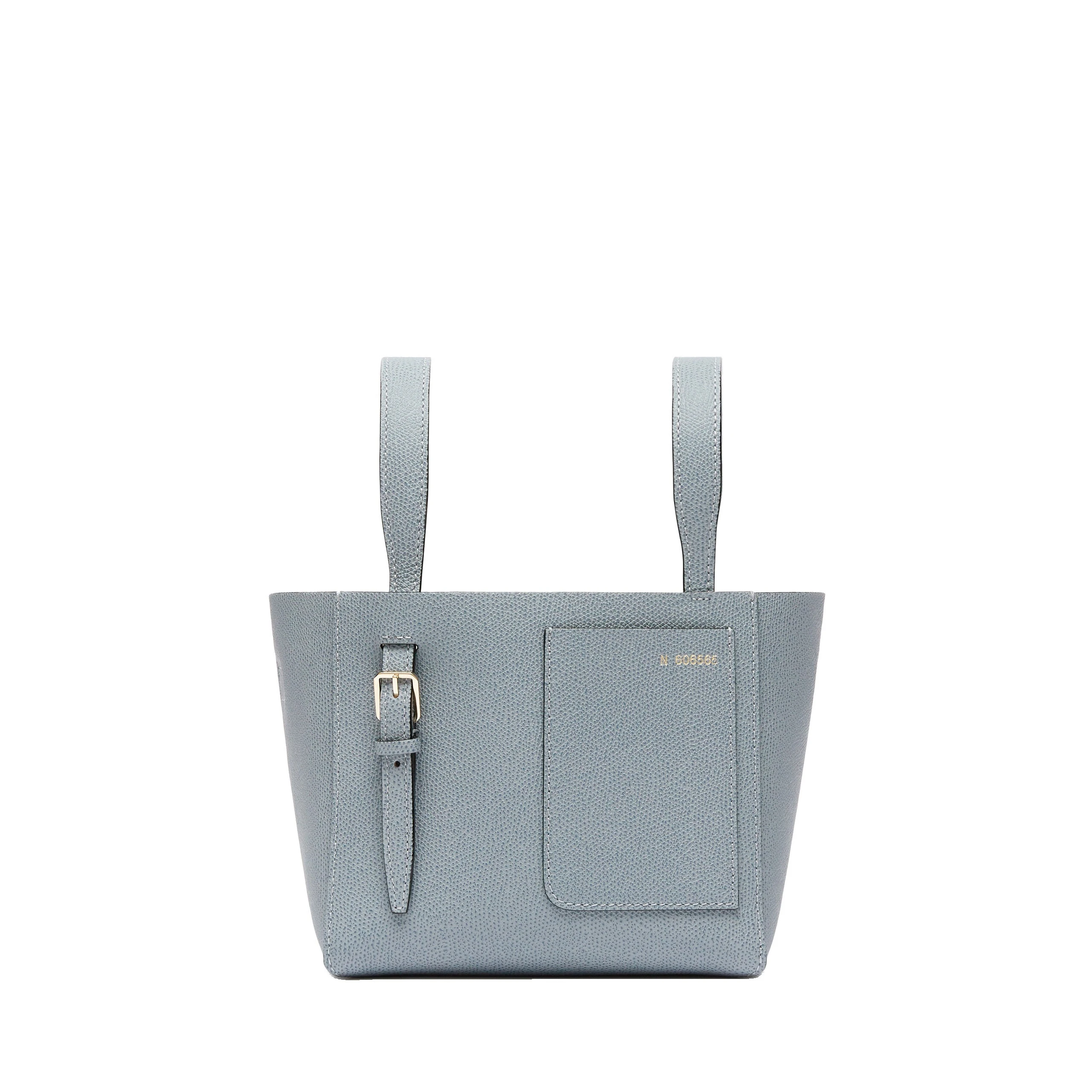 Valextra Soft Bucket Micro Bag in Niagara Blue Valextra Soft Bucket Micro Bag in Niagara Blue | Bucket Bags | Coveti