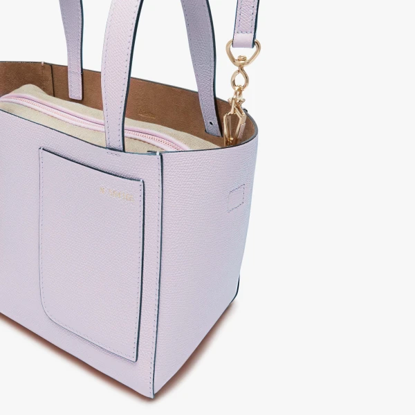 Valextra Soft Bucket Micro Bag in Wisteria Pink | Bucket Bags | Coveti