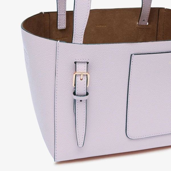 Valextra Soft Bucket Micro Bag in Wisteria Pink | Bucket Bags | Coveti