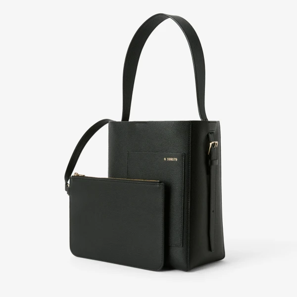 Valextra Soft Bucket Mini Bag in Black | Bucket Bags | Coveti
