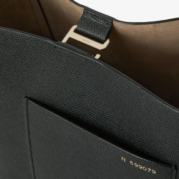 Valextra Soft Bucket Mini Bag in Black | Bucket Bags | Coveti