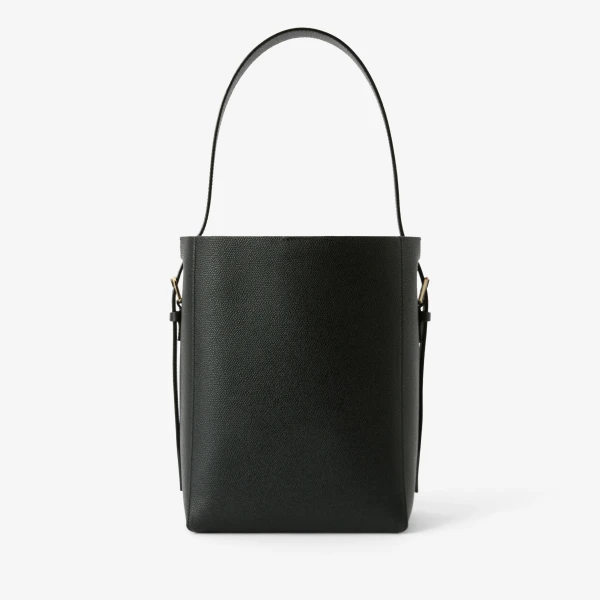 Valextra Soft Bucket Mini Bag in Black | Bucket Bags | Coveti