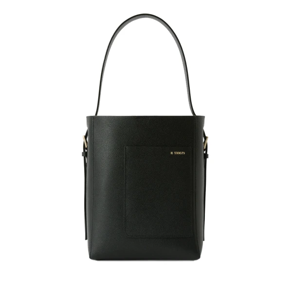 Valextra Soft Bucket Mini Bag in Black | Bucket Bags | Coveti