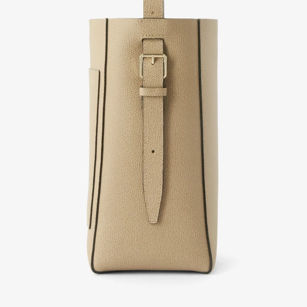 Valextra Soft Bucket Mini Bag in Cashmere Beige | Bucket Bags | Coveti