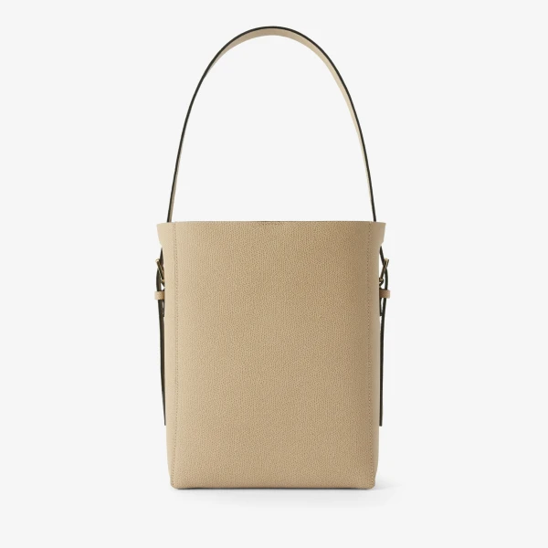 Valextra Soft Bucket Mini Bag in Cashmere Beige | Bucket Bags | Coveti
