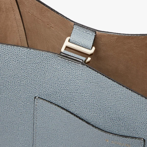 Valextra Soft Bucket Mini Bag in Niagara Blue | Bucket Bags | Coveti