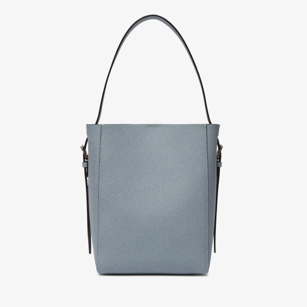 Valextra Soft Bucket Mini Bag in Niagara Blue | Bucket Bags | Coveti