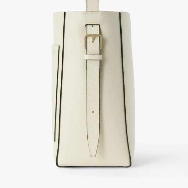 Valextra Soft Bucket Mini Bag in Pergamena White | Bucket Bags | Coveti