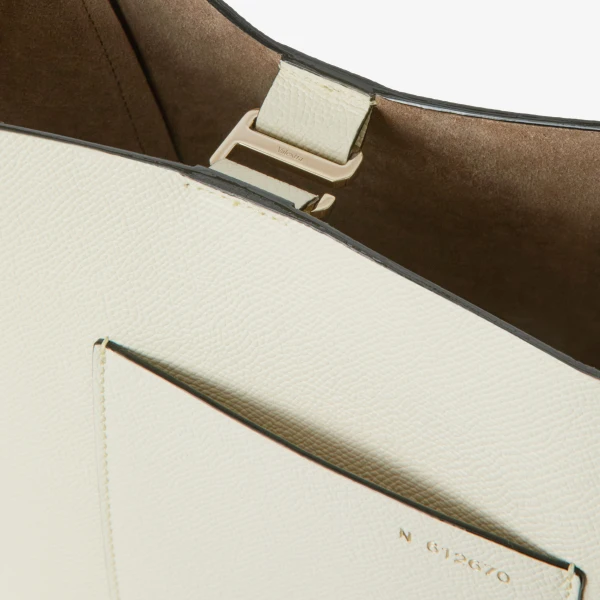 Valextra Soft Bucket Mini Bag in Pergamena White | Bucket Bags | Coveti