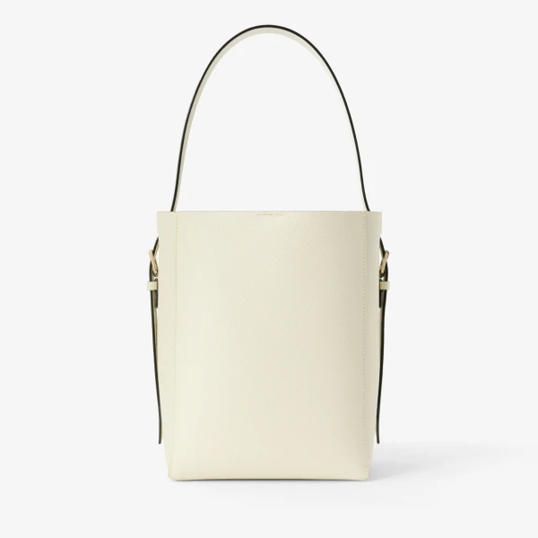 Valextra Soft Bucket Mini Bag in Pergamena White | Bucket Bags | Coveti