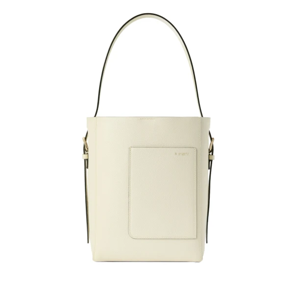 Valextra Soft Bucket Mini Bag in Pergamena White | Bucket Bags | Coveti