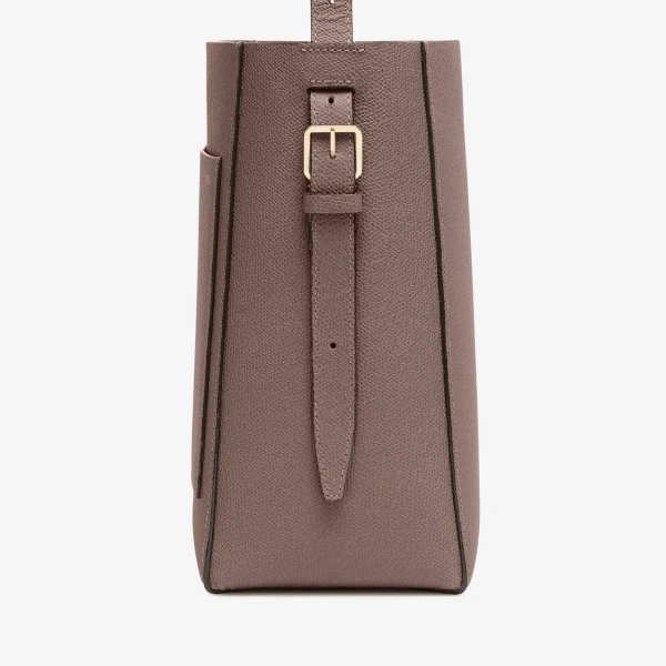 Valextra Soft Bucket Mini Bag in Sahara Brown | Bucket Bags | Coveti