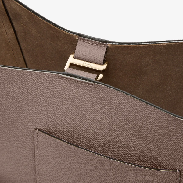 Valextra Soft Bucket Mini Bag in Sahara Brown | Bucket Bags | Coveti
