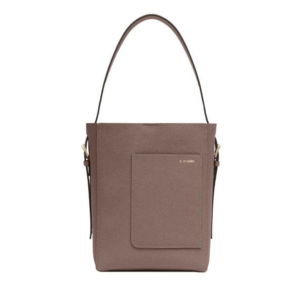 Valextra Soft Bucket Mini Bag in Sahara Brown | Bucket Bags | Coveti