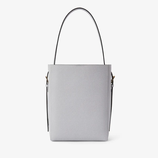 Valextra Soft Bucket Mini Bag in Stone Grey | Bucket Bags | Coveti