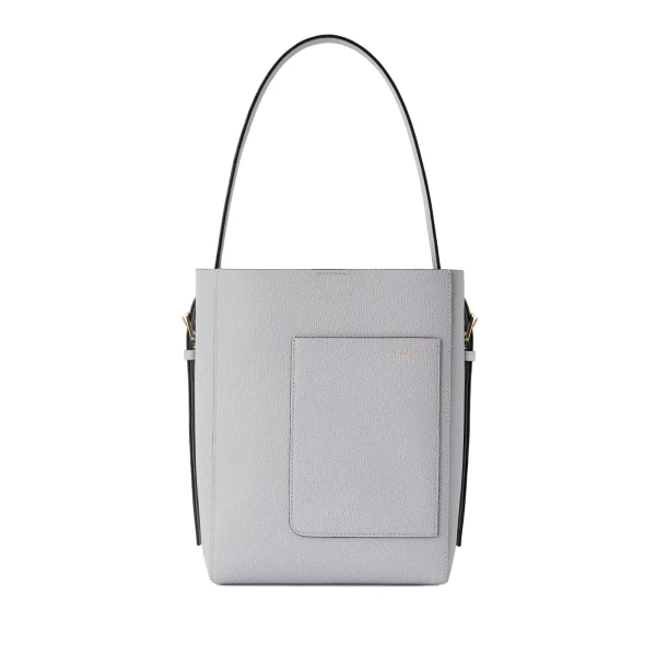 Soft Bucket Mini Bag in Stone Grey