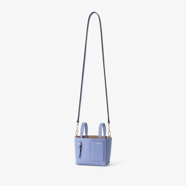 Valextra Soft Bucket Nano Bag in Hydrangea Blue | Bucket Bags | Coveti