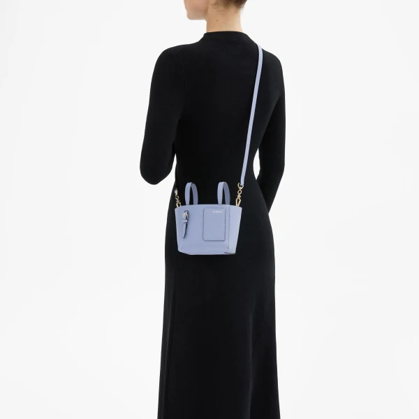 Valextra Soft Bucket Nano Bag in Hydrangea Blue | Bucket Bags | Coveti