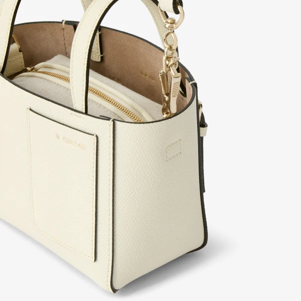 Valextra Soft Bucket Nano Bag in Pergamena White | Bucket Bags | Coveti