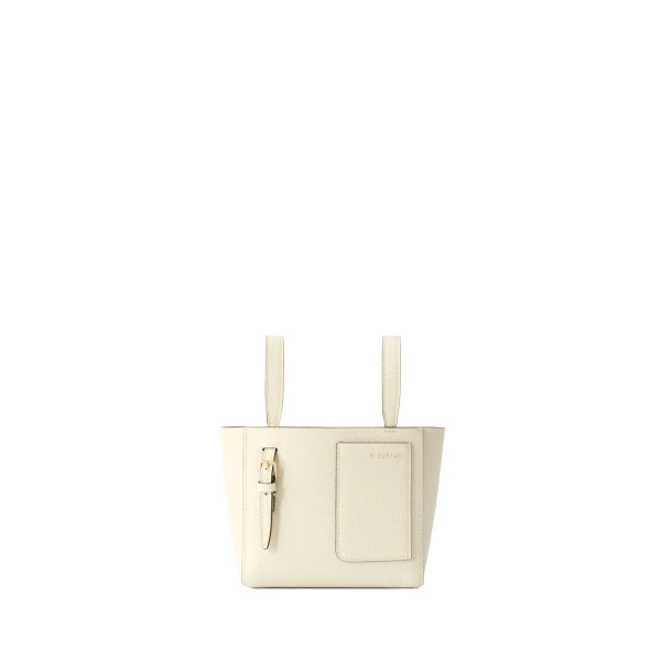 Valextra Soft Bucket Nano Bag in Pergamena White | Bucket Bags | Coveti