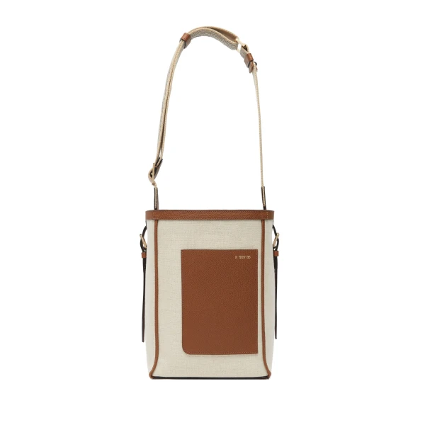 Soft Canvas Bucket Mini Bag in Sand, Chocolate Brown, Camel Brown and Cashmere Beige