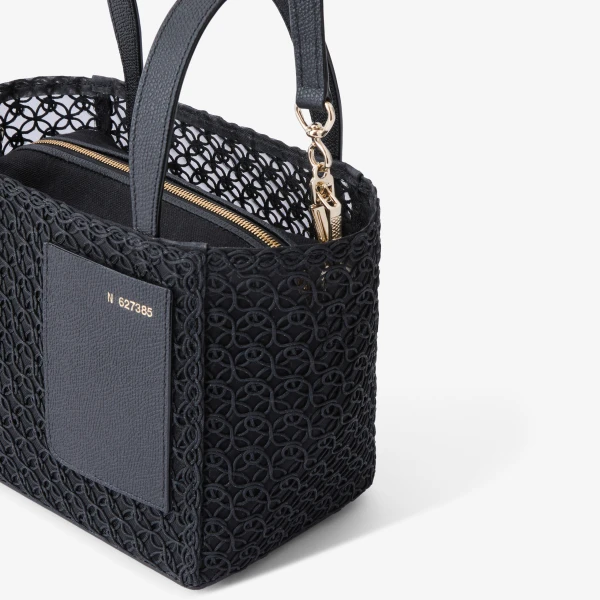 Valextra Soft Merletto Bucket Micro Bag in Black | Bucket Bags | Coveti