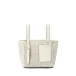 Valextra Soft Merletto Bucket Micro Bag in Pergamena White | Bucket Bags | Coveti
