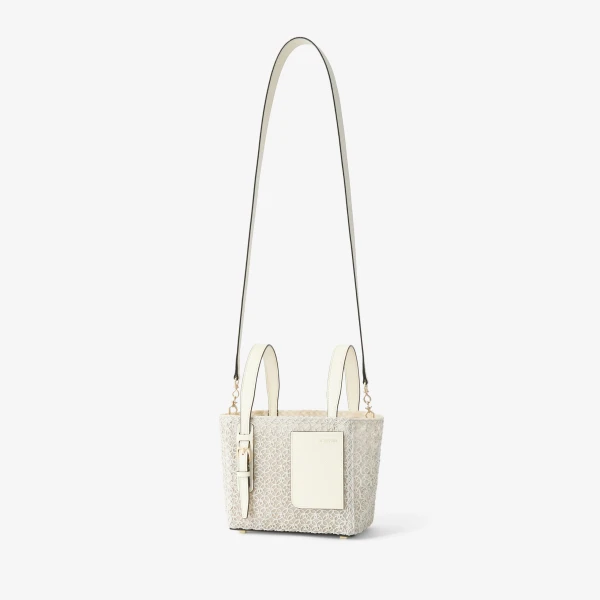 Valextra Soft Merletto Bucket Micro Bag in Pergamena White | Bucket Bags | Coveti