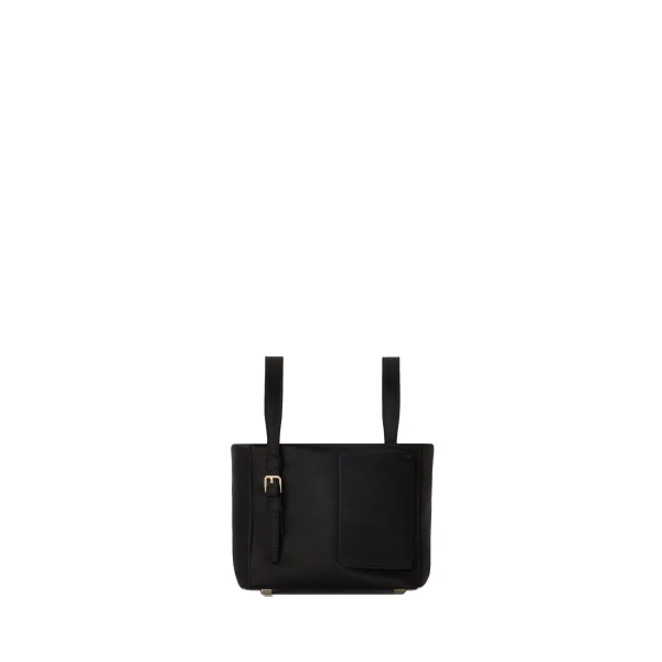 Valextra Soft Satin Bucket Nano Bag in Black | Bucket Bags | Coveti