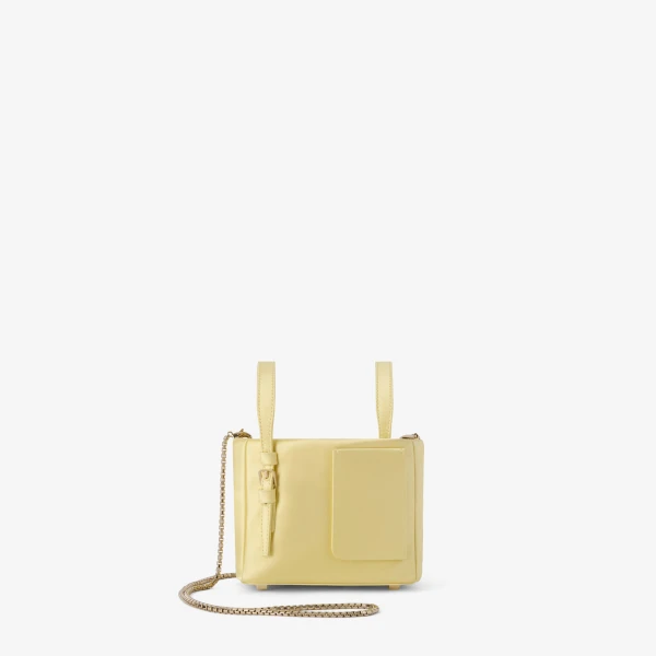 Valextra Soft Satin Bucket Nano Bag in Mimosa Yellow | Bucket Bags | Coveti