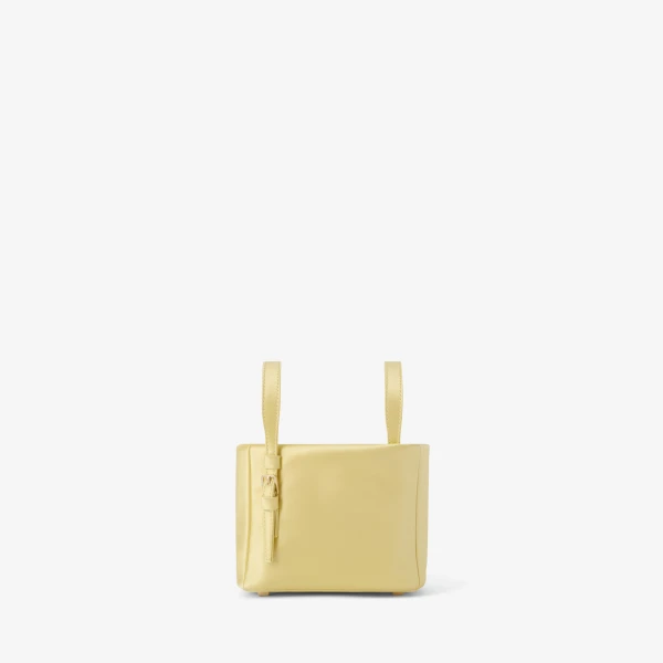 Valextra Soft Satin Bucket Nano Bag in Mimosa Yellow | Bucket Bags | Coveti