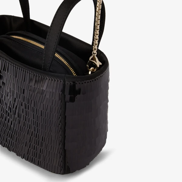 Valextra Soft Shine Bucket Nano Bag in Black | Bucket Bags | Coveti