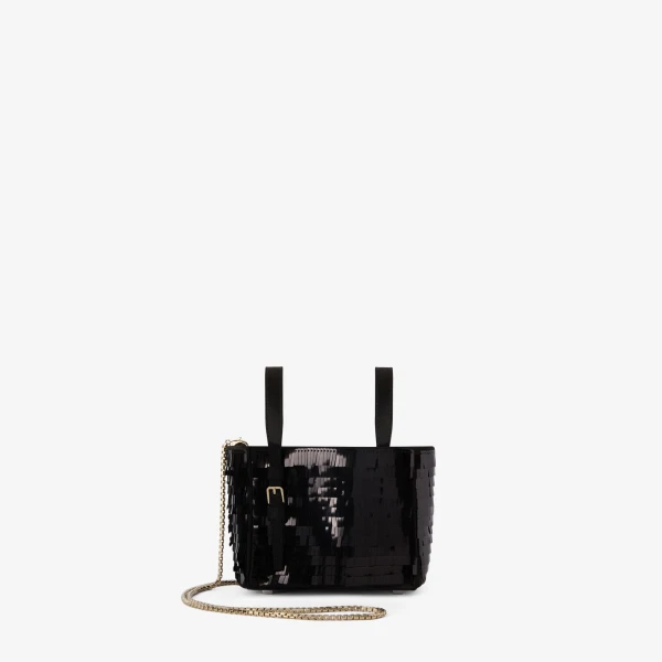 Valextra Soft Shine Bucket Nano Bag in Black | Bucket Bags | Coveti