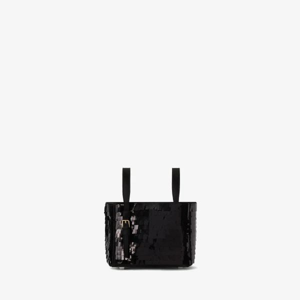 Valextra Soft Shine Bucket Nano Bag in Black | Bucket Bags | Coveti