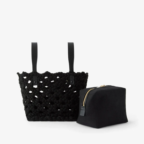 Valextra Soft Sportami Via Bucket Micro Bag in Black | Bucket Bags | Coveti