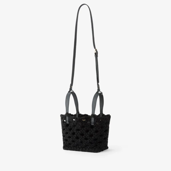 Valextra Soft Sportami Via Bucket Micro Bag in Black | Bucket Bags | Coveti