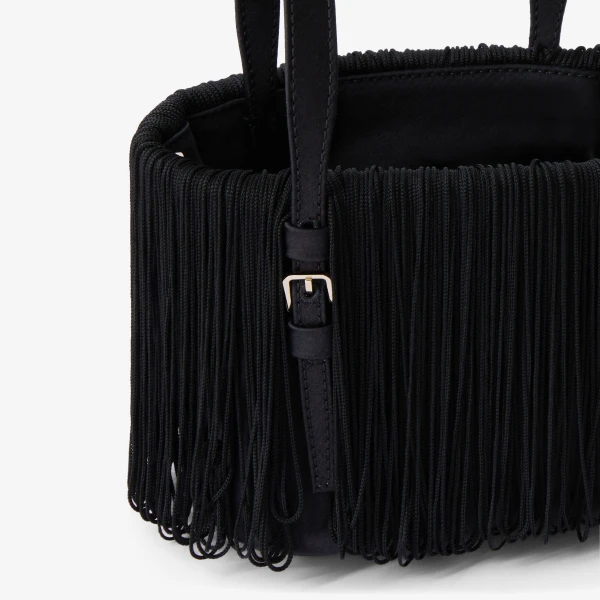 Valextra Soft Swing Bucket Nano Bag in Black | Bucket Bags | Coveti