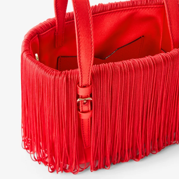 Valextra Soft Swing Bucket Nano Bag in Crimson Red | Bucket Bags | Coveti