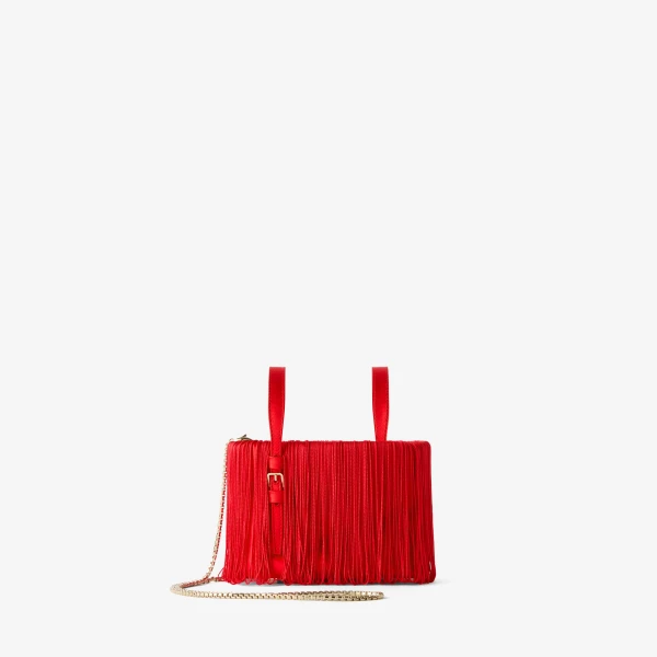 Valextra Soft Swing Bucket Nano Bag in Crimson Red | Bucket Bags | Coveti