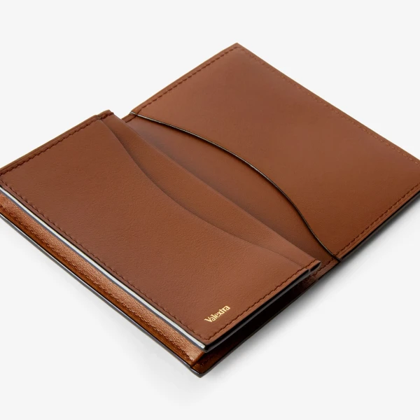 Valextra Sublime Card Case Onda in Chocolate Brown | Cases | Coveti