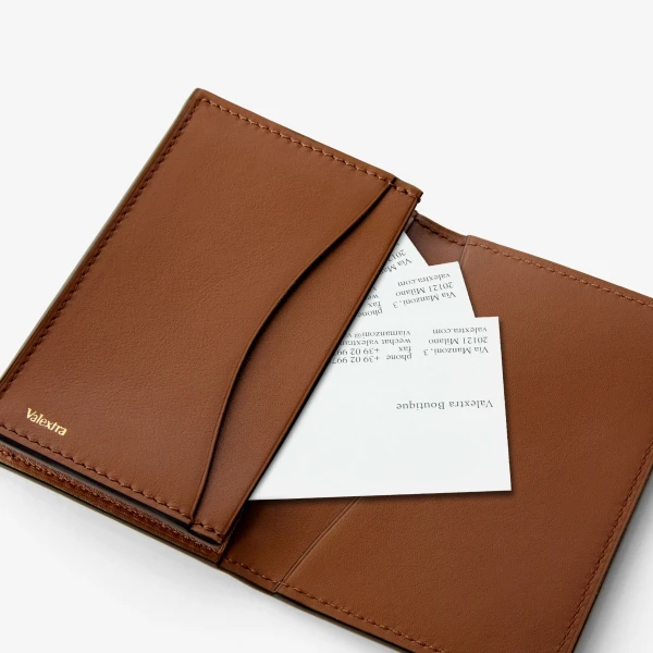 Valextra Sublime Card Case Onda in Chocolate Brown | Cases | Coveti