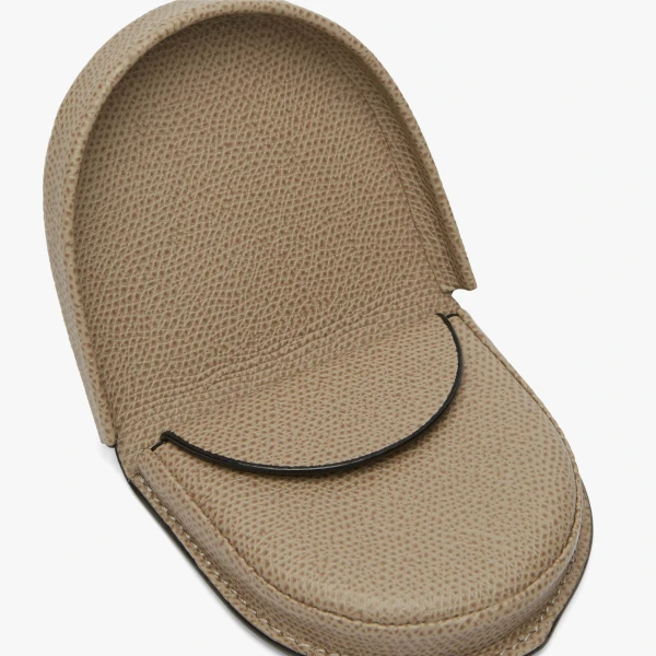 Valextra Tallone Coin Purse in Oyster Brown | Wallets & Purses | Coveti