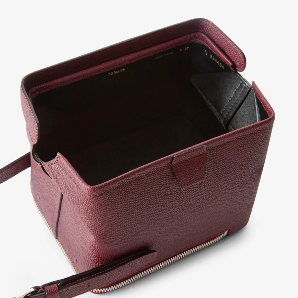 Valextra Tric Trac Bag in Claret Red | Shoulder & Crossbody Bags | Coveti