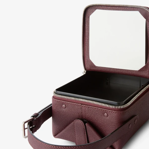 Valextra Tric Trac Bag in Claret Red | Shoulder & Crossbody Bags | Coveti