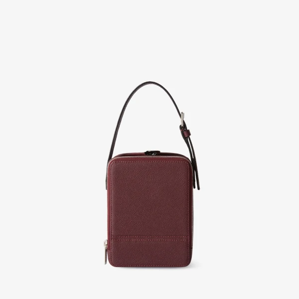 Valextra Tric Trac Bag in Claret Red | Shoulder & Crossbody Bags | Coveti