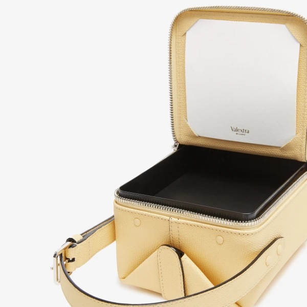 Valextra Tric Trac Bag in Cream Yellow | Shoulder & Crossbody Bags | Coveti