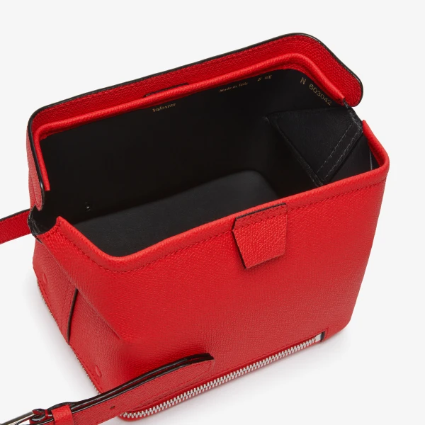 Valextra Tric Trac Bag in Crimson Red | Shoulder & Crossbody Bags | Coveti