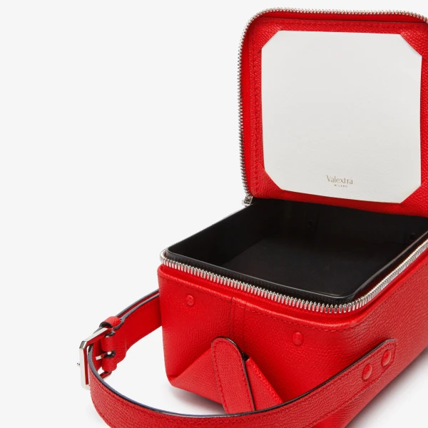 Valextra Tric Trac Bag in Crimson Red | Shoulder & Crossbody Bags | Coveti