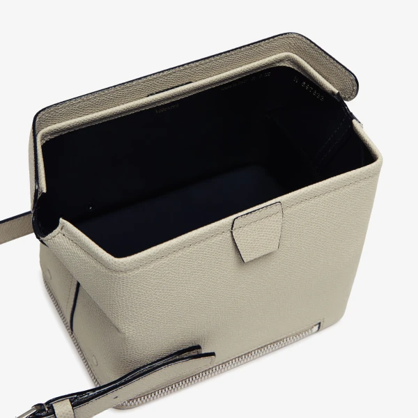 Valextra Tric Trac Bag in Linen Grey | Shoulder & Crossbody Bags | Coveti