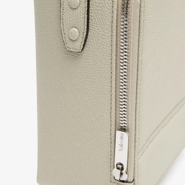 Valextra Tric Trac Bag in Linen Grey | Shoulder & Crossbody Bags | Coveti